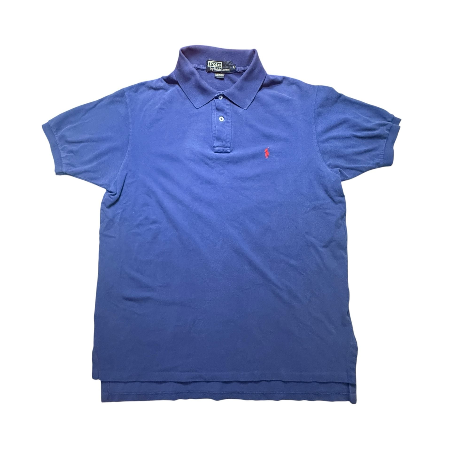 Vintage Polo By Ralph Lauren Blue Polo Shirt Size L